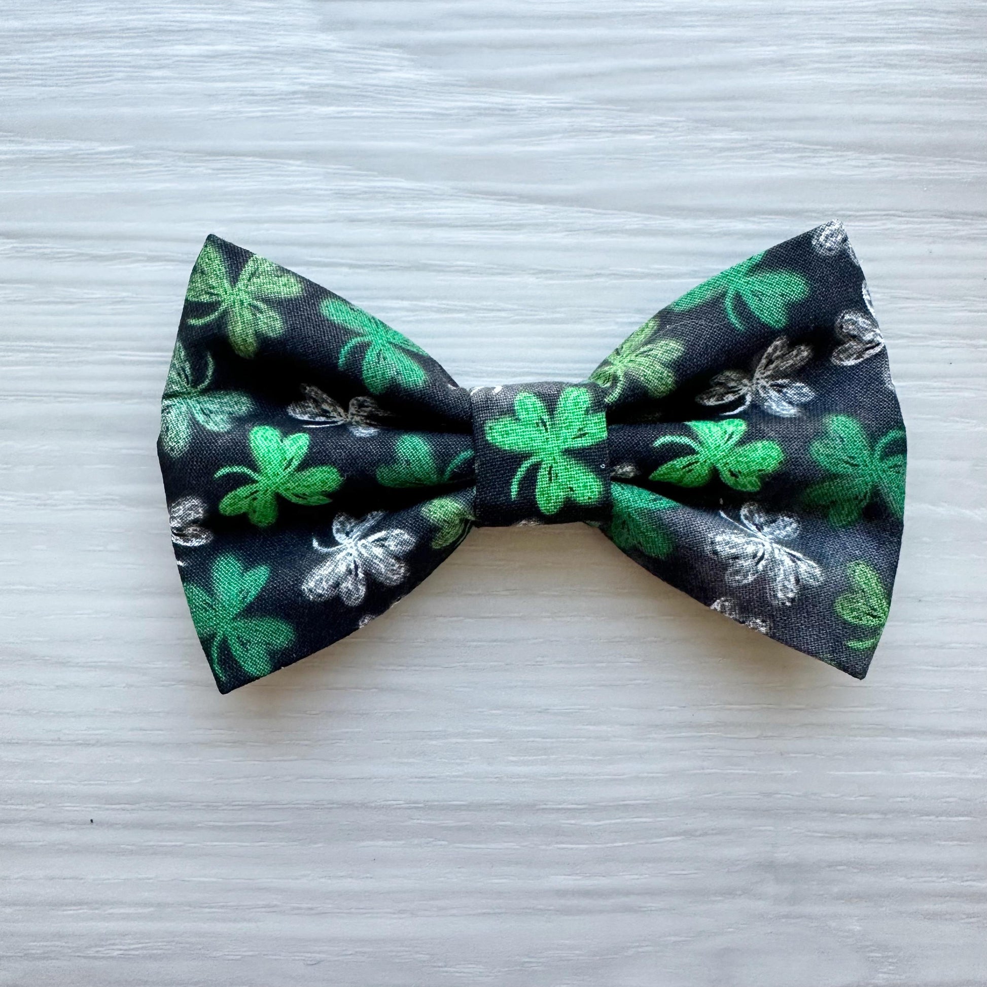 St Patrick's Dog Bowtie, Shamrock Pet Collar Accessory