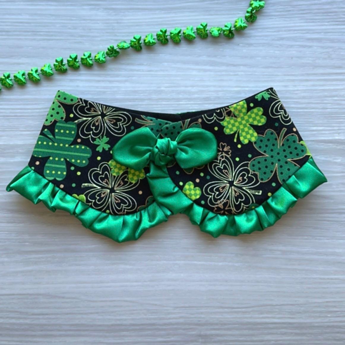 St. Patricks Dog Bandana, Collar Bandana with ruffle