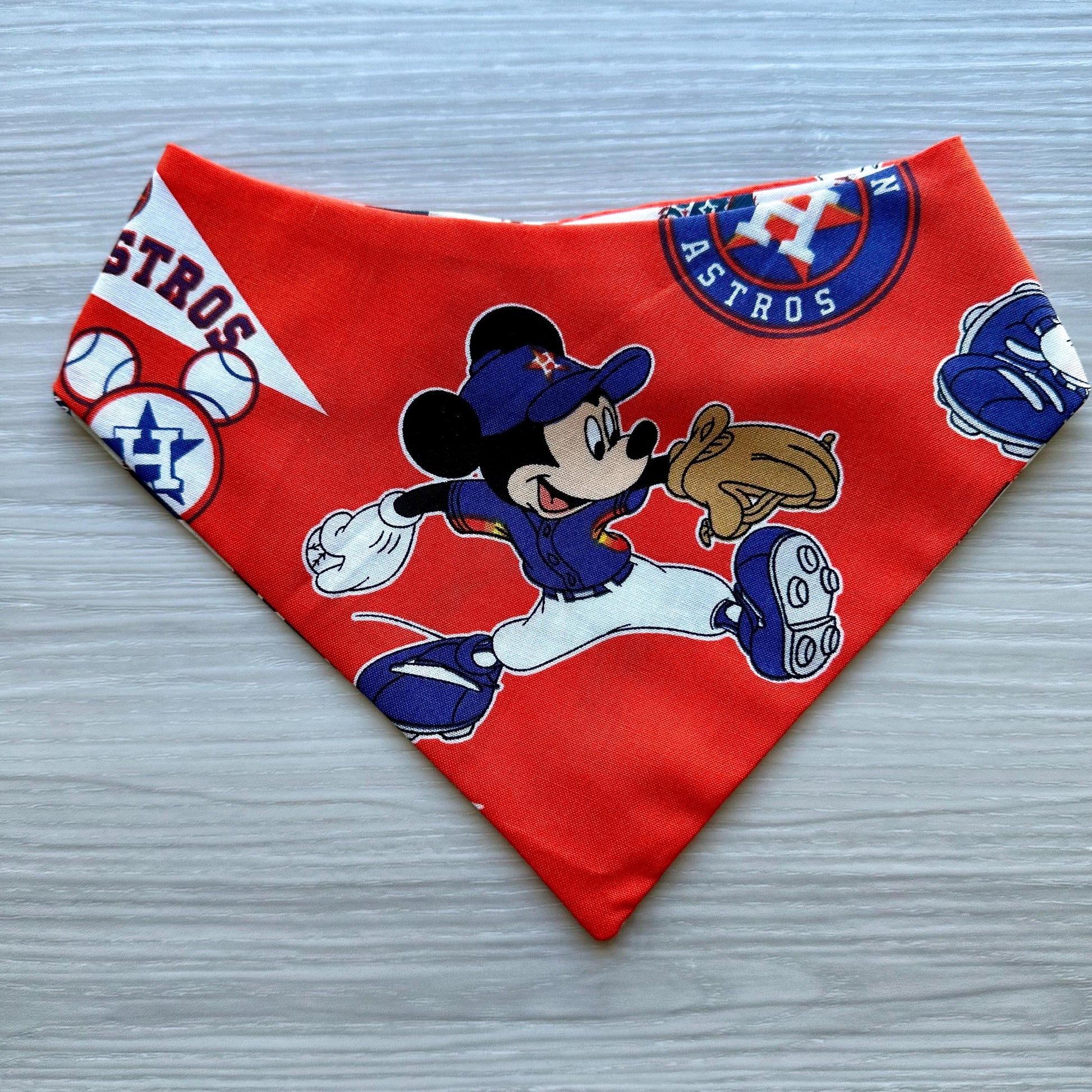 Baseball Reversible Dog Bandana, Over the Collar Pet Scarf