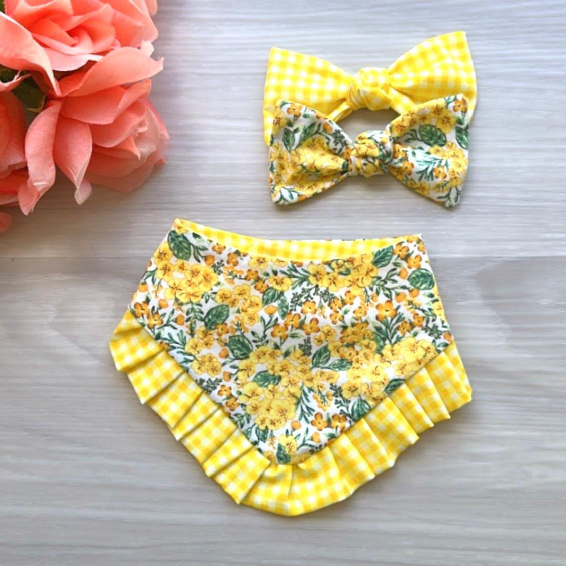 Spring Yellow Floral Bandana