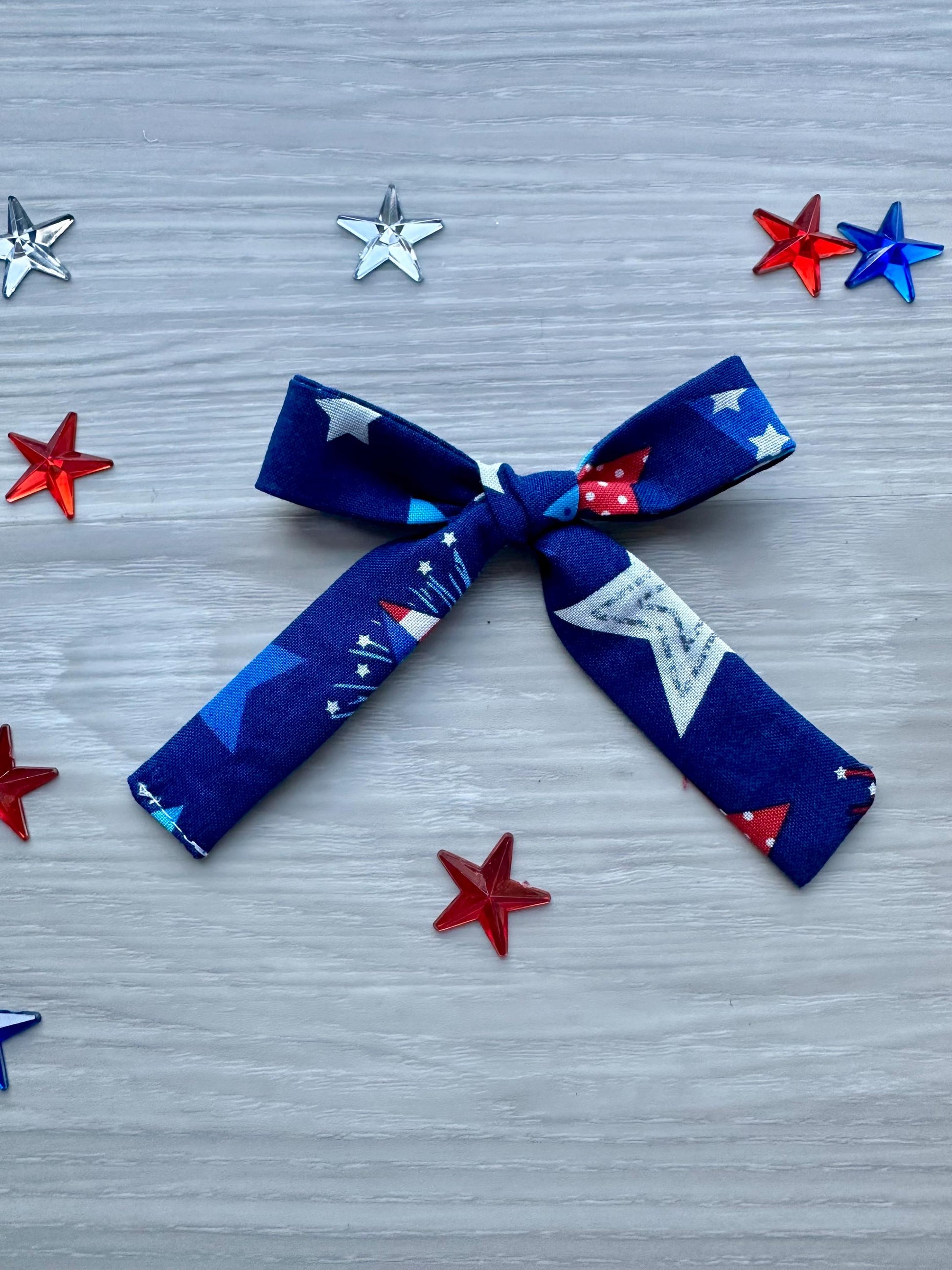 4th of july dog hair bow alligator clip barrette cute pet hair bow patriot red white blue bow star flag pinwheel pet bows with clips