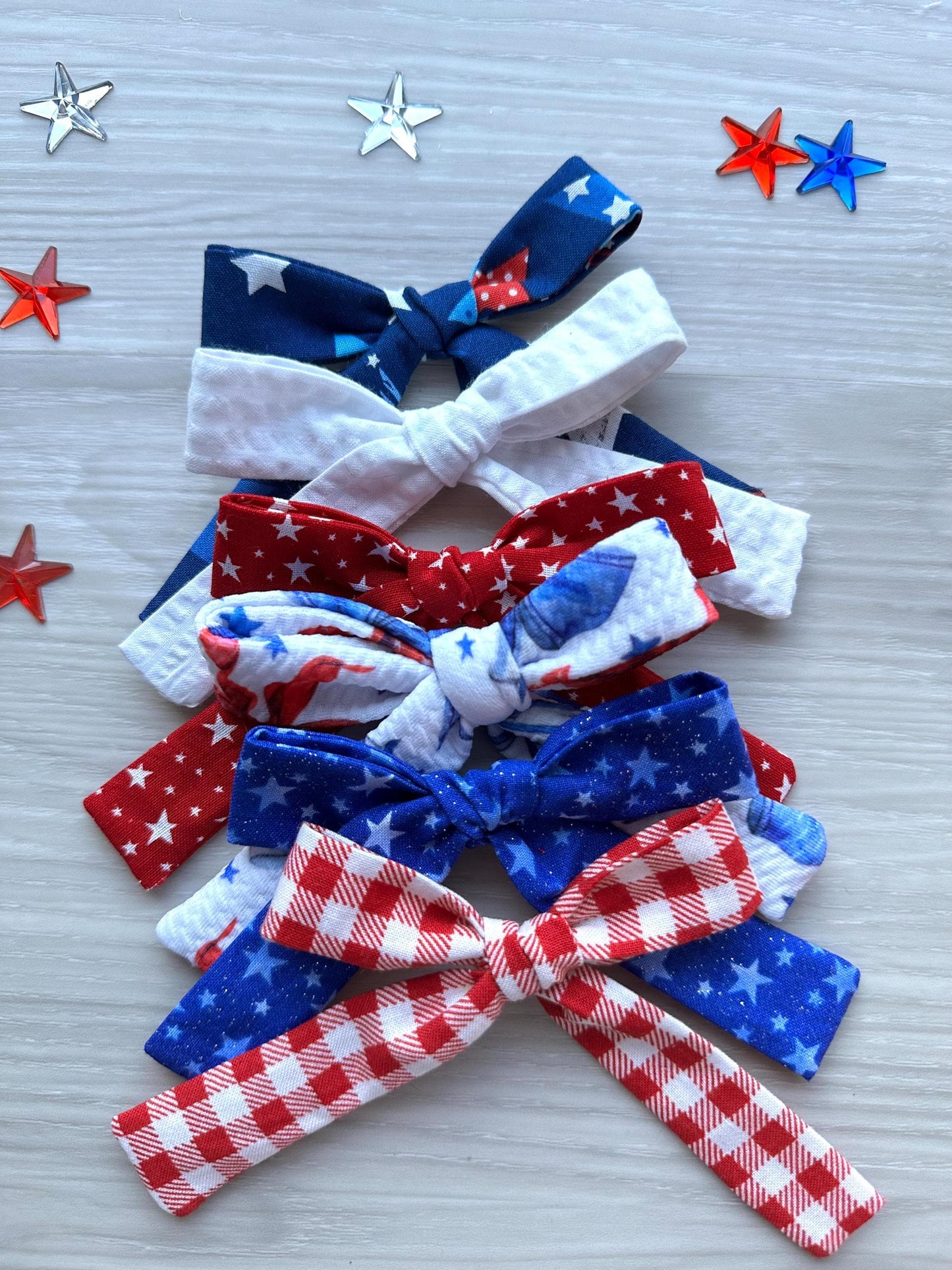 4th of july dog hair bow alligator clip barrette cute pet hair bow patriot red white blue bow star flag pinwheel pet bows with clips