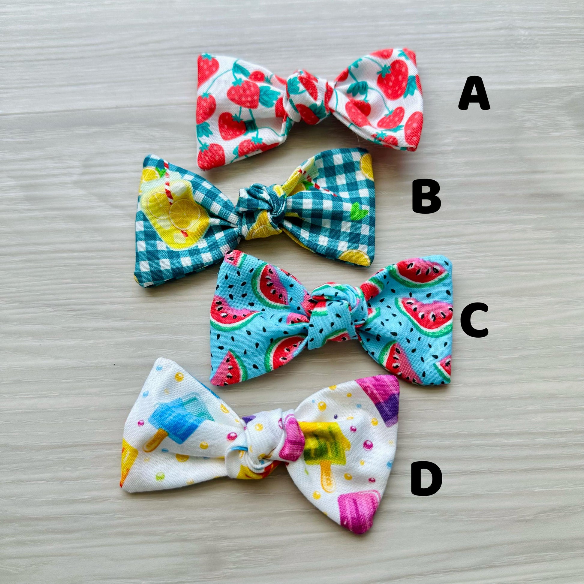 Summer Dog Hair Bows for Small & Big Dogs Festive Summer Dog Accessories Sunny Stylish Dog Bows Handmade Dog Hair Bow Fruity tropical lemon