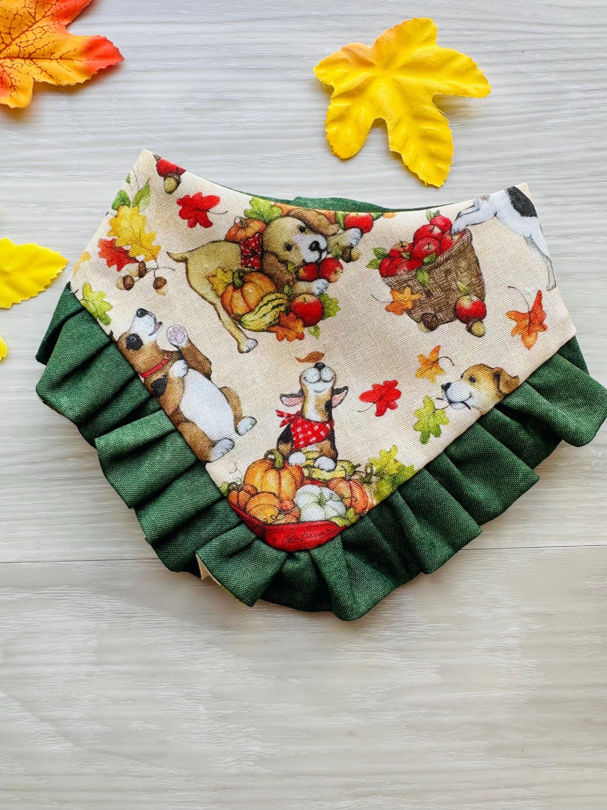 Dog bandana Dogs and leaves