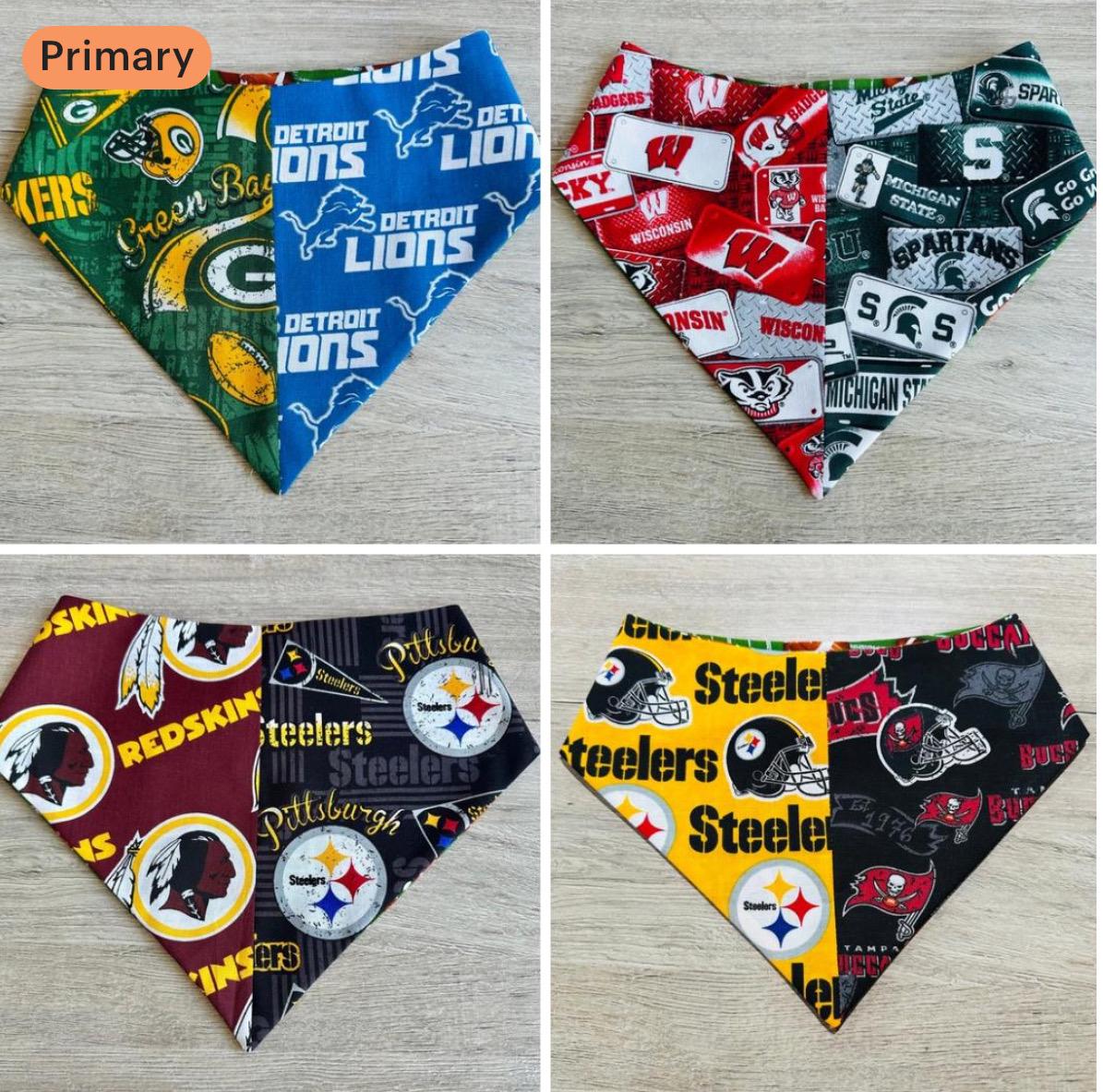 Sport Bandana house divided, baseball puppy football scarf, football and basketball dog gift NFL