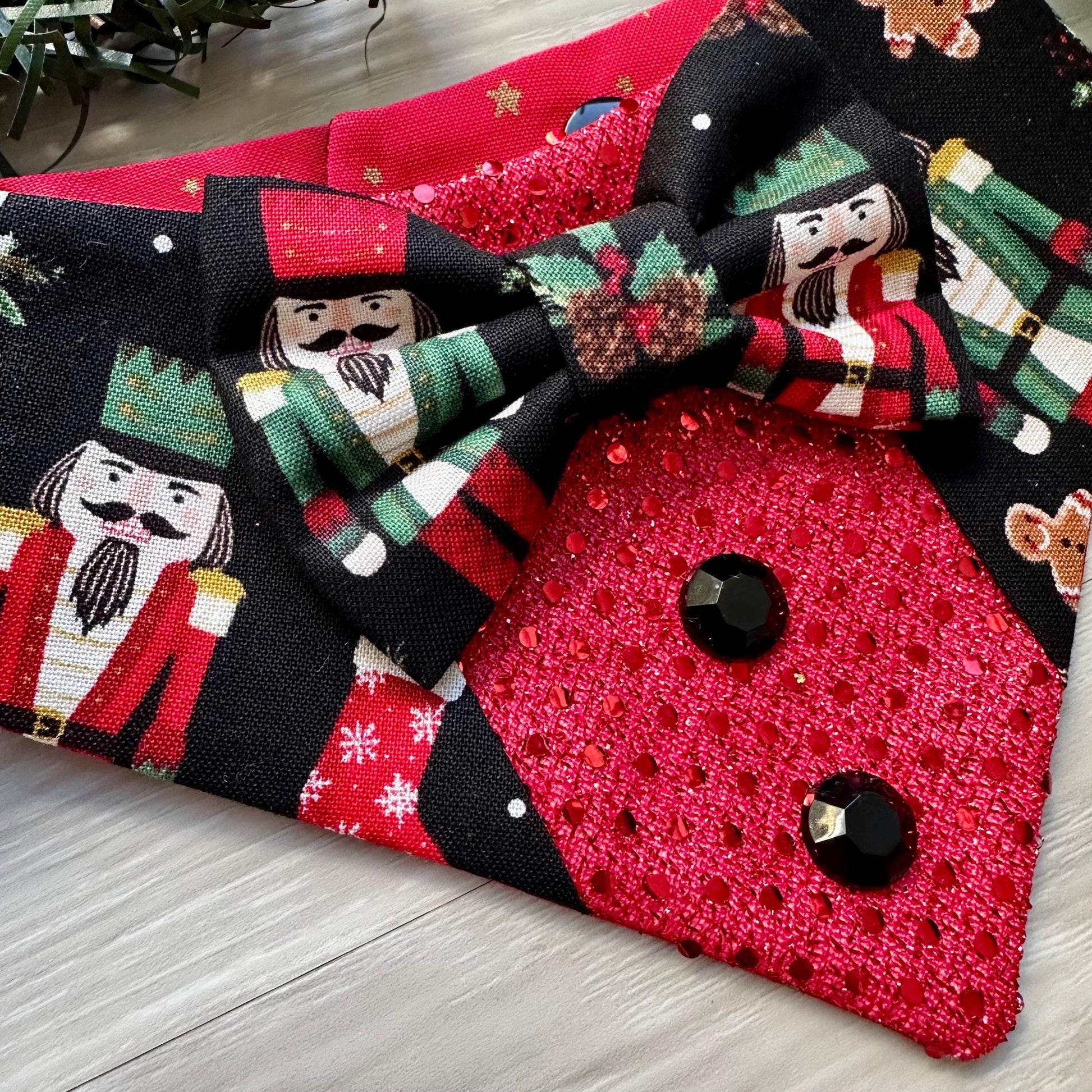 Christmas Dog Tuxedo Bandana, nutcracker dog gift for the holidays dog accessories and cats accessories, dog tux formal dog attire