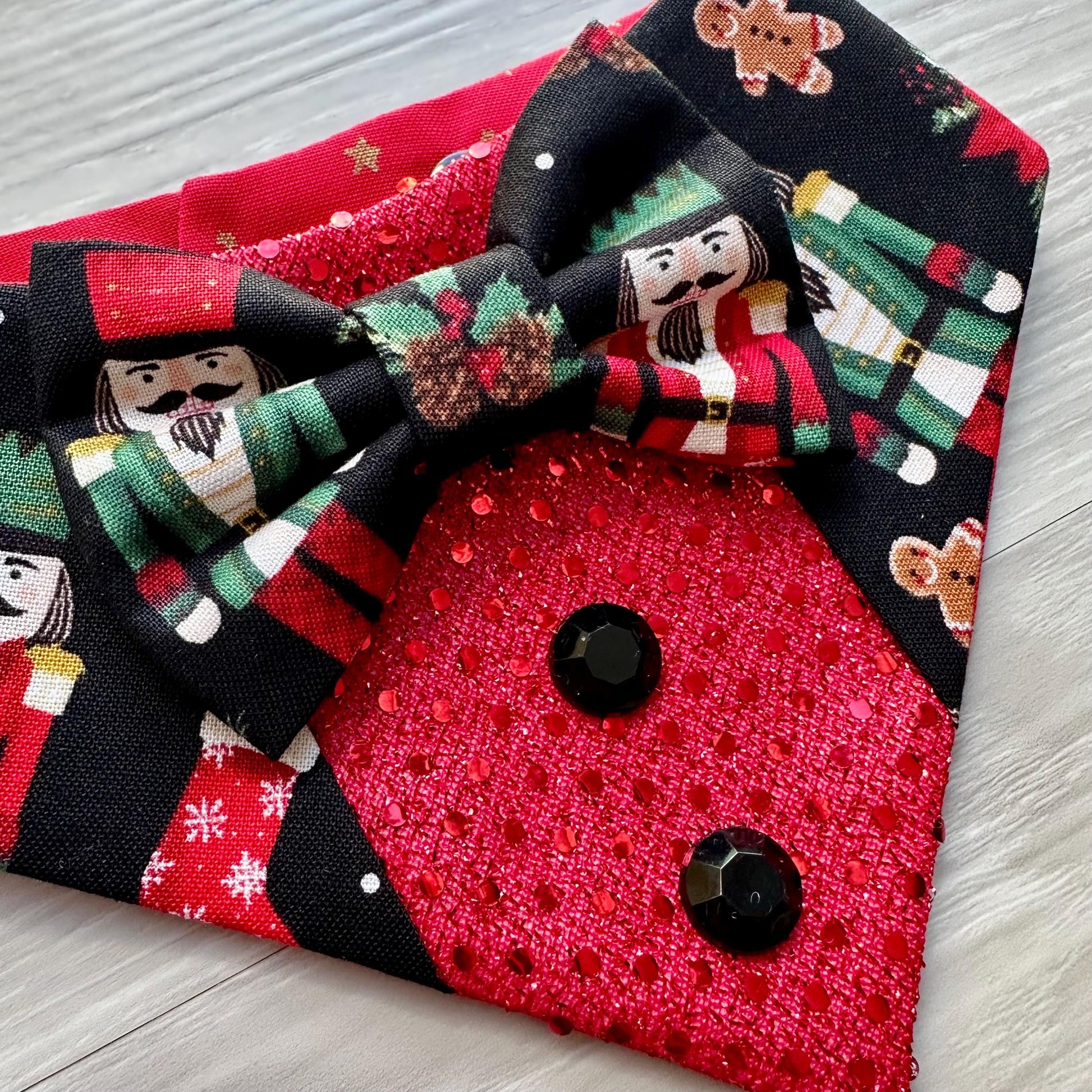 Christmas Dog Tuxedo Bandana, nutcracker dog gift for the holidays dog accessories and cats accessories, dog tux formal dog attire