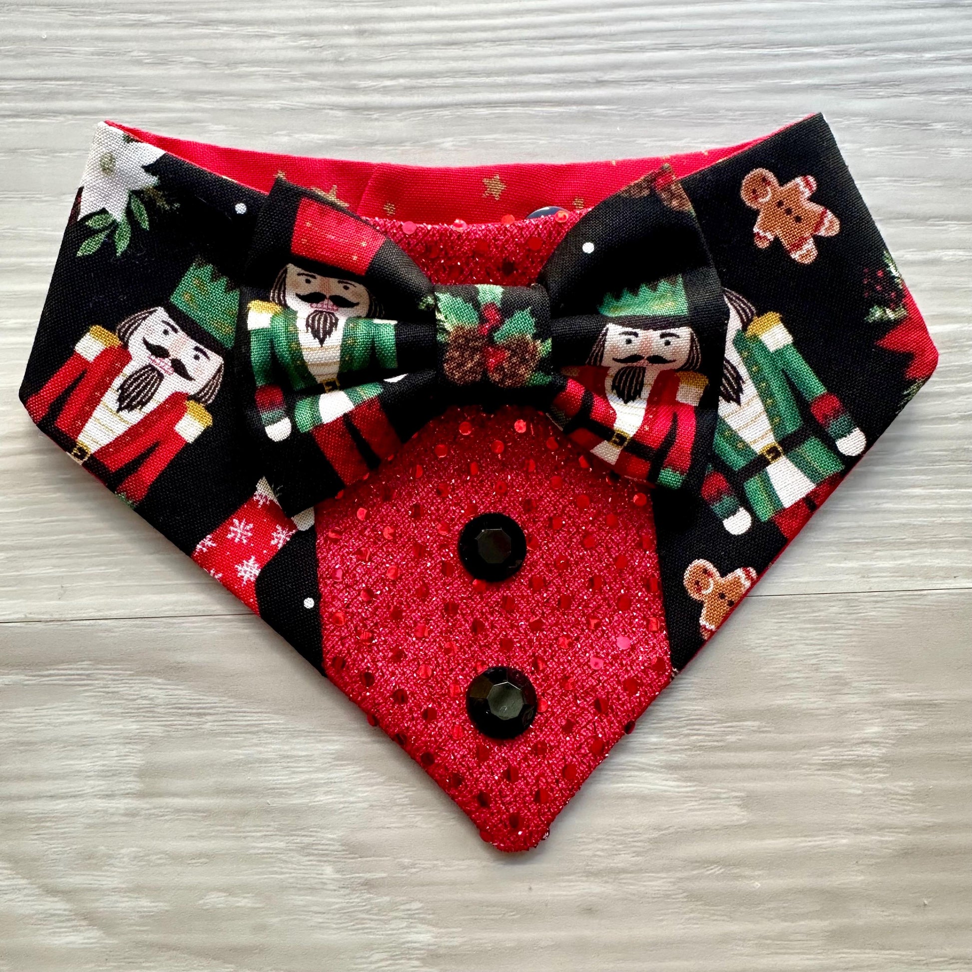 Christmas Dog Tuxedo Bandana, nutcracker dog gift for the holidays dog accessories and cats accessories, dog tux formal dog attire
