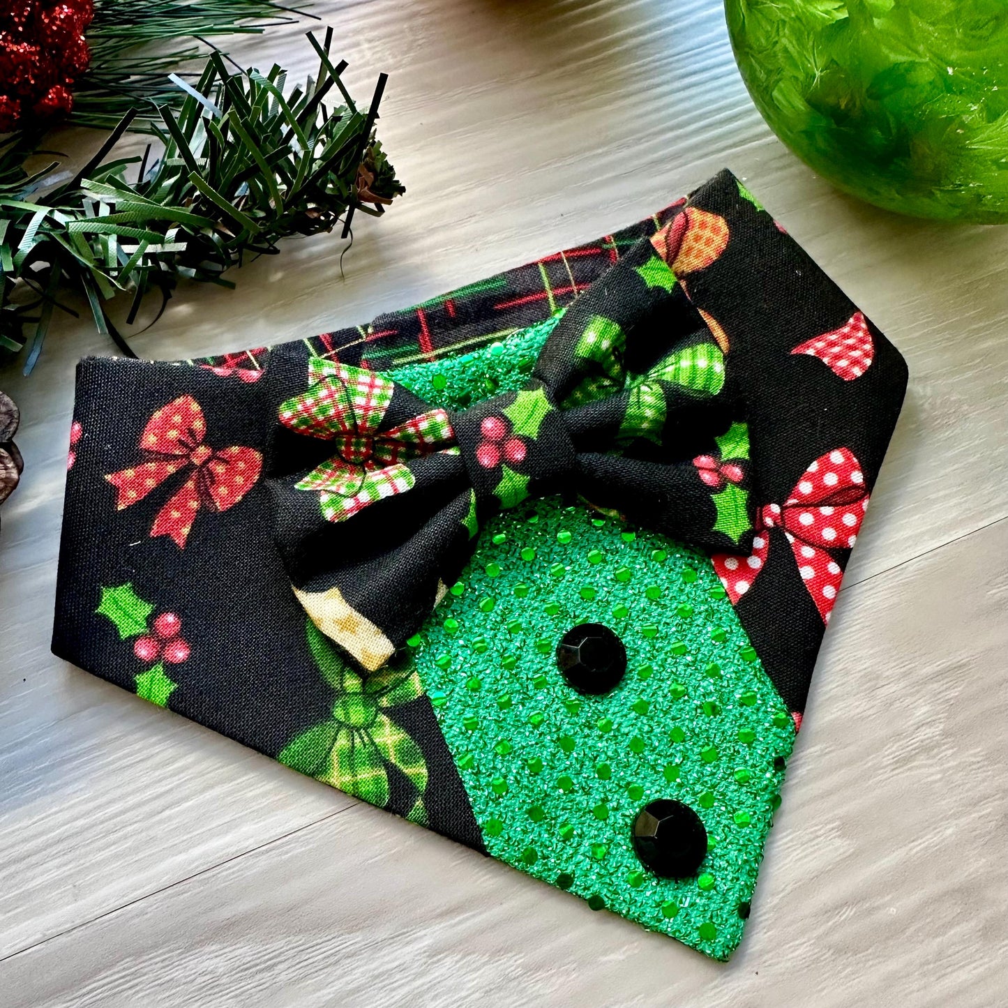 Christmas Dog Tuxedo Bandana, nutcracker dog gift for the holidays dog accessories and cats accessories, dog tux formal dog attire