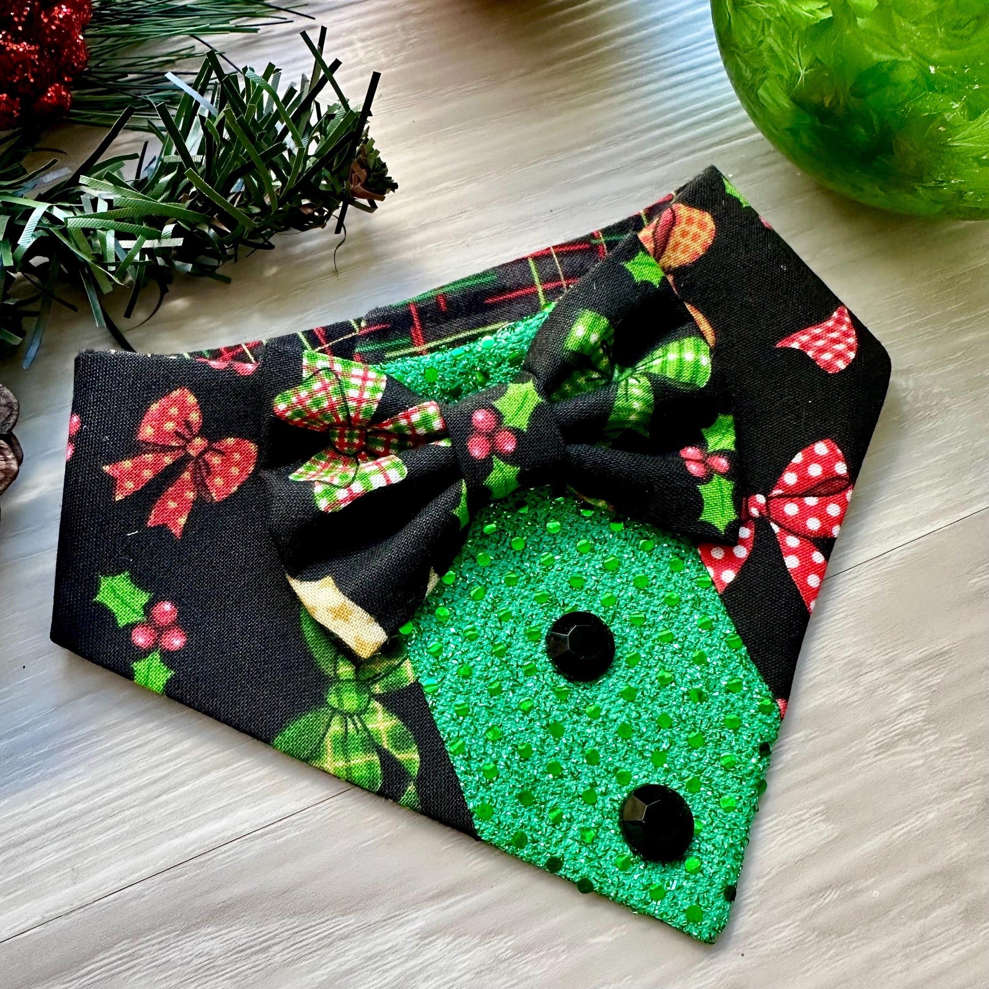 Christmas Dog Tuxedo Bandana, nutcracker dog gift for the holidays dog accessories and cats accessories, dog tux formal dog attire