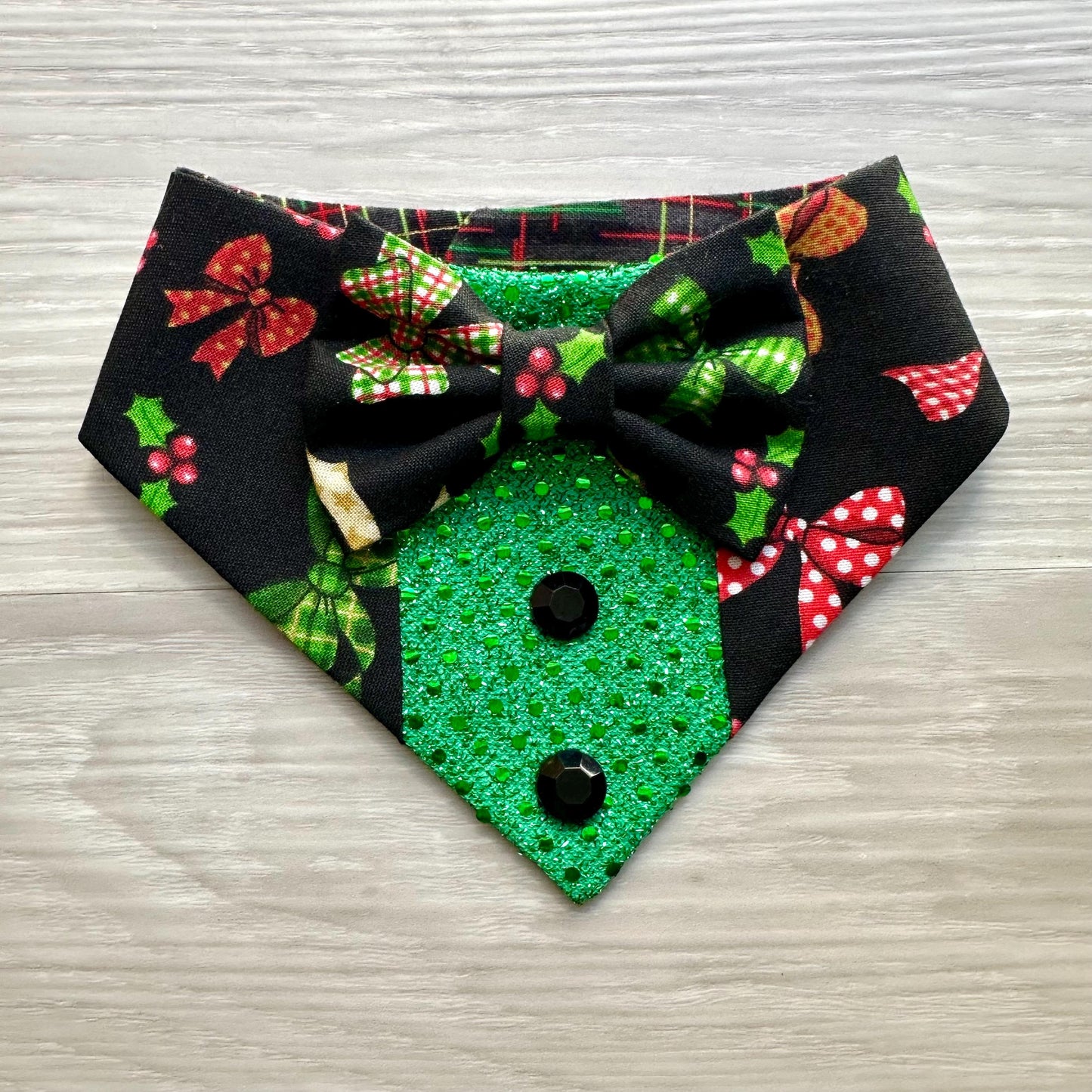 Christmas Dog Tuxedo Bandana, nutcracker dog gift for the holidays dog accessories and cats accessories, dog tux formal dog attire