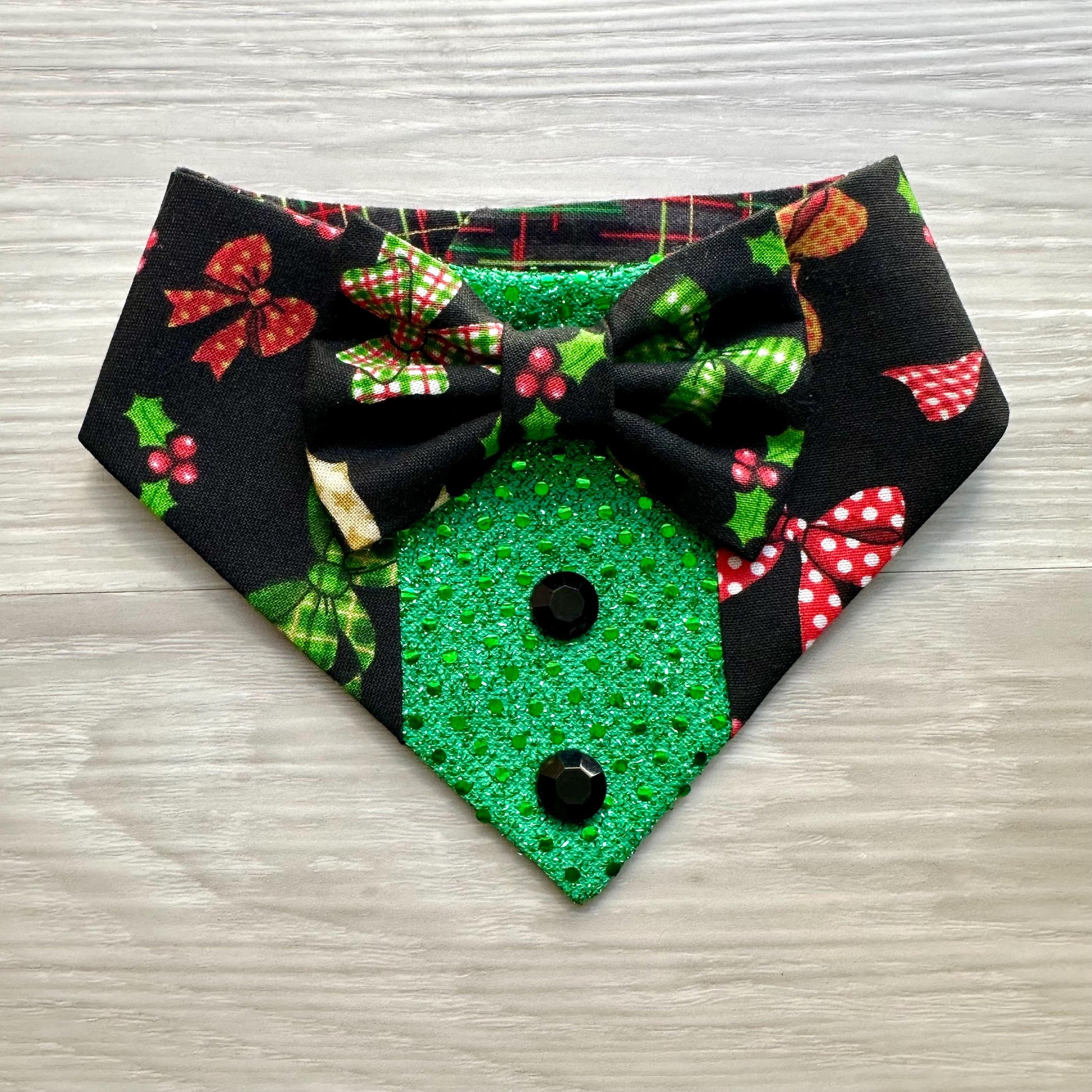 Christmas Dog Tuxedo Bandana, nutcracker dog gift for the holidays dog accessories and cats accessories, dog tux formal dog attire
