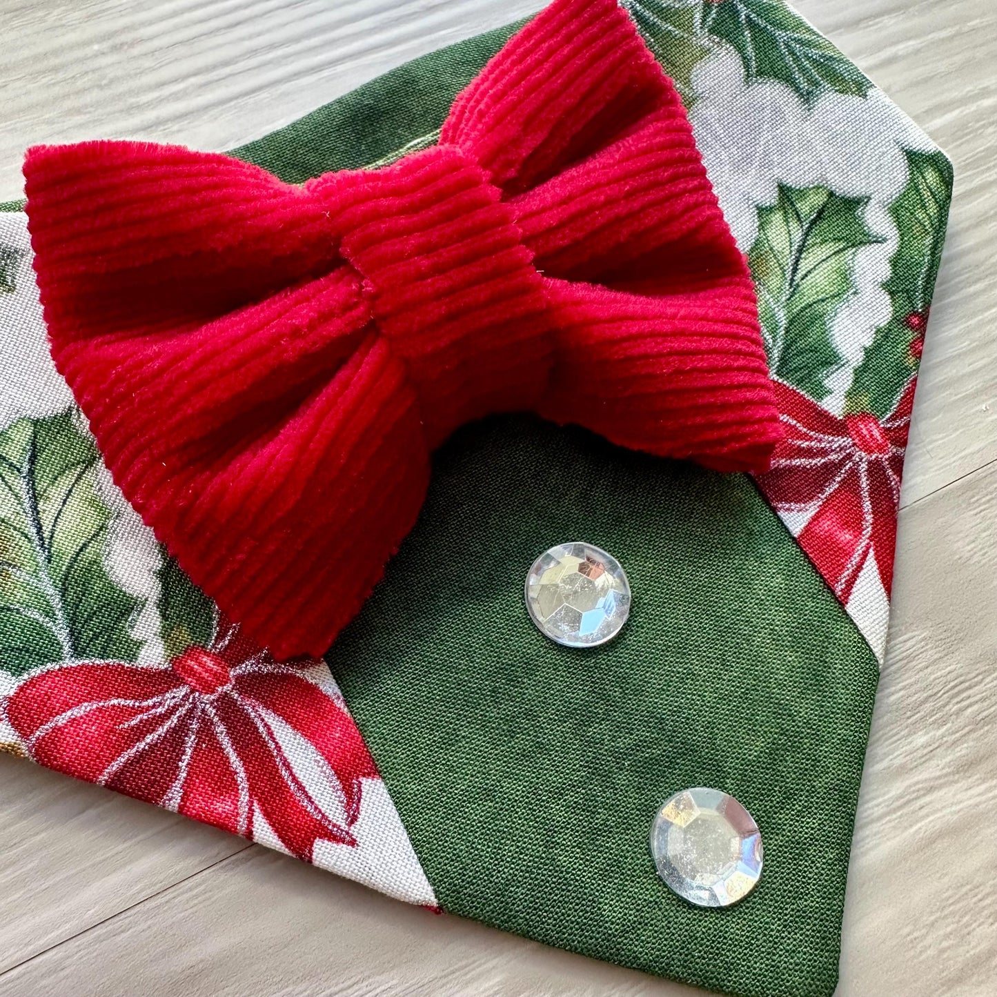 Christmas Dog Tuxedo Bandana, Mistletoe dog gift for the holidays dog accessories and cats accessories, dog tux formal dog attire