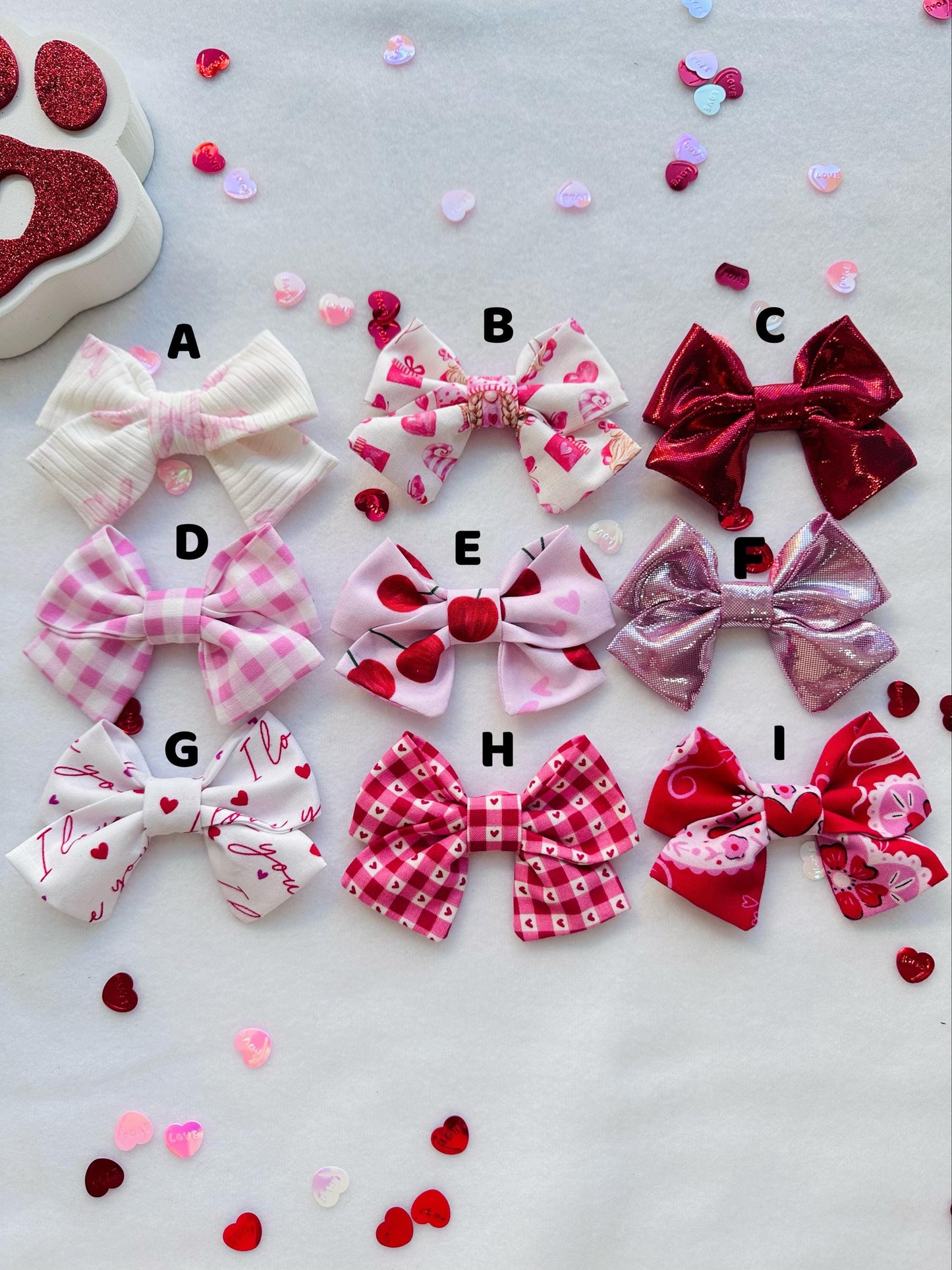 Valentines dog hair bow, Puppy hair bow, girl dog bow, hair clip for dogs, alligator clip, french barrette clip, Pet hair clips, dog bows