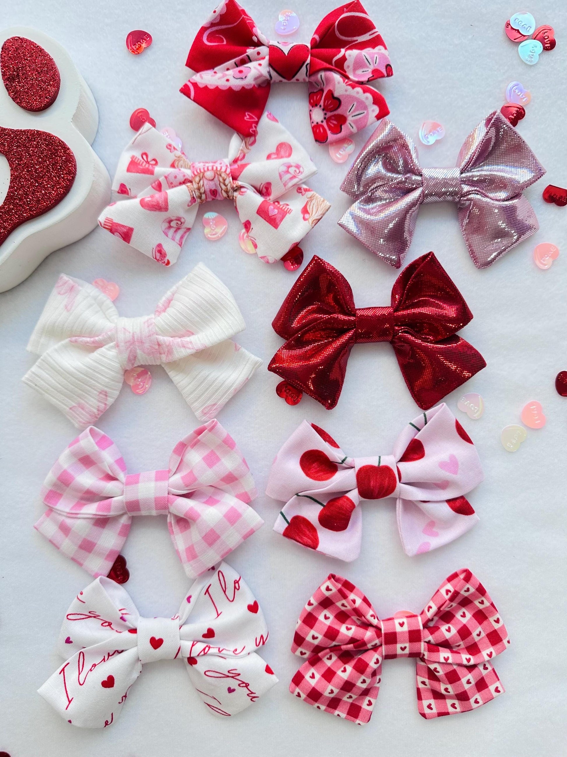 Valentines dog hair bow, Puppy hair bow, girl dog bow, hair clip for dogs, alligator clip, french barrette clip, Pet hair clips, dog bows