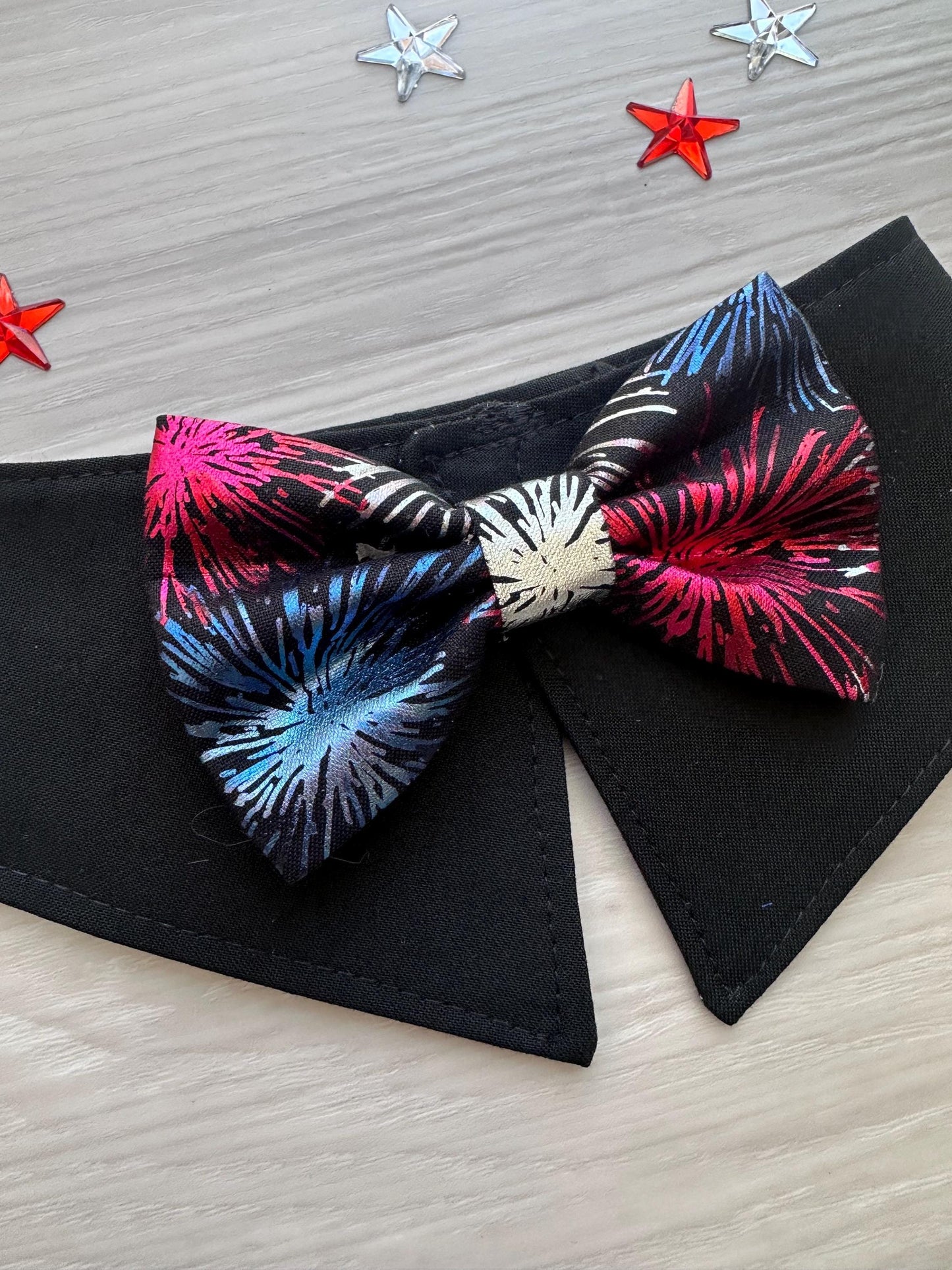 Patriotic Dog Collar Bandana, 4th of July Pet Bandana, USA Scarf, Independence Day Dog Gift, American pet Bandana, Tuxedo for dogs and cats