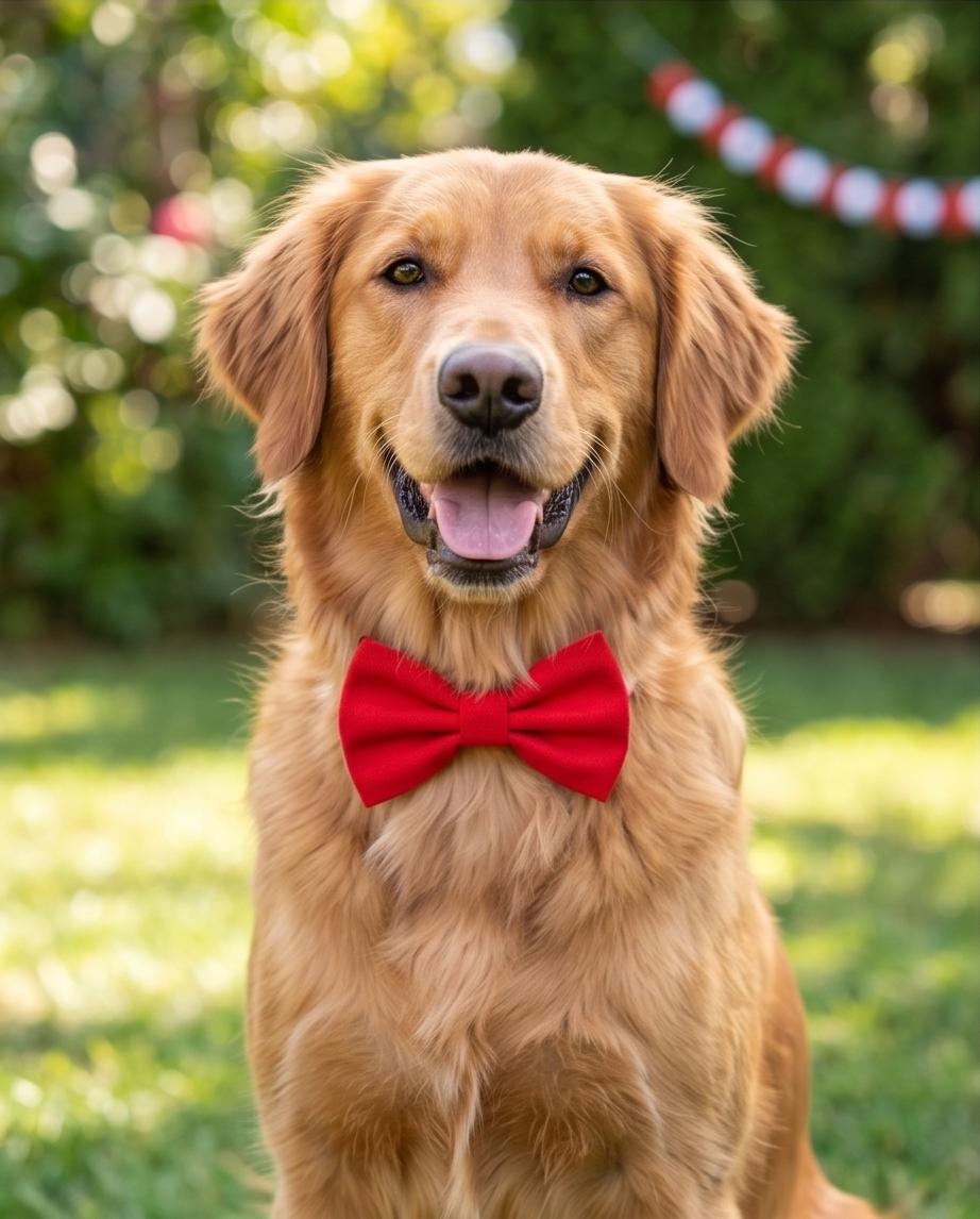 Patriotic Dog Bowtie, 4th of July Dog Accessory, American Flag Bow Tie for Pets, Independence Day Dog Collar Bow