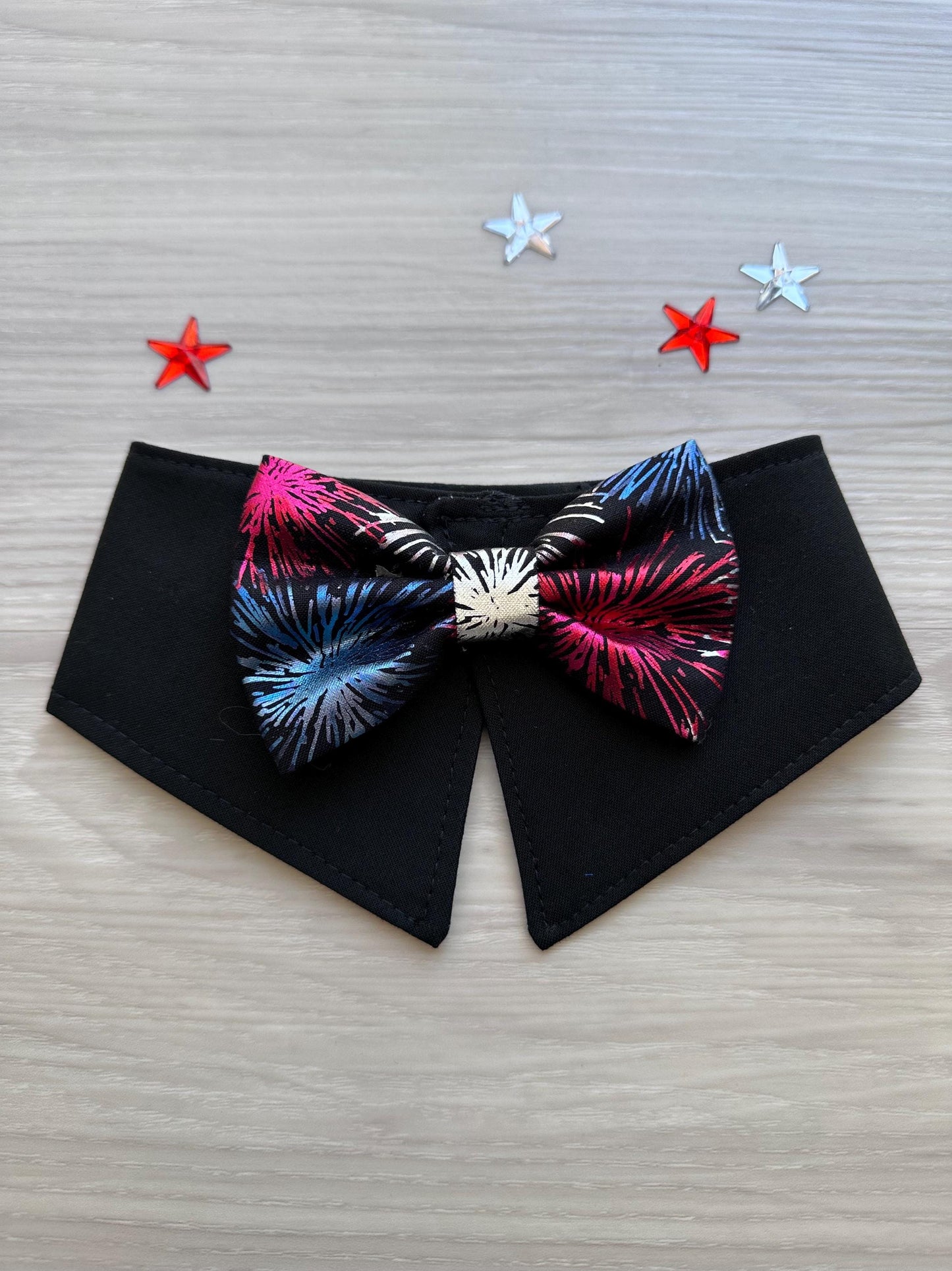 Patriotic Dog Collar Bandana, 4th of July Pet Bandana, USA Scarf, Independence Day Dog Gift, American pet Bandana, Tuxedo for dogs and cats
