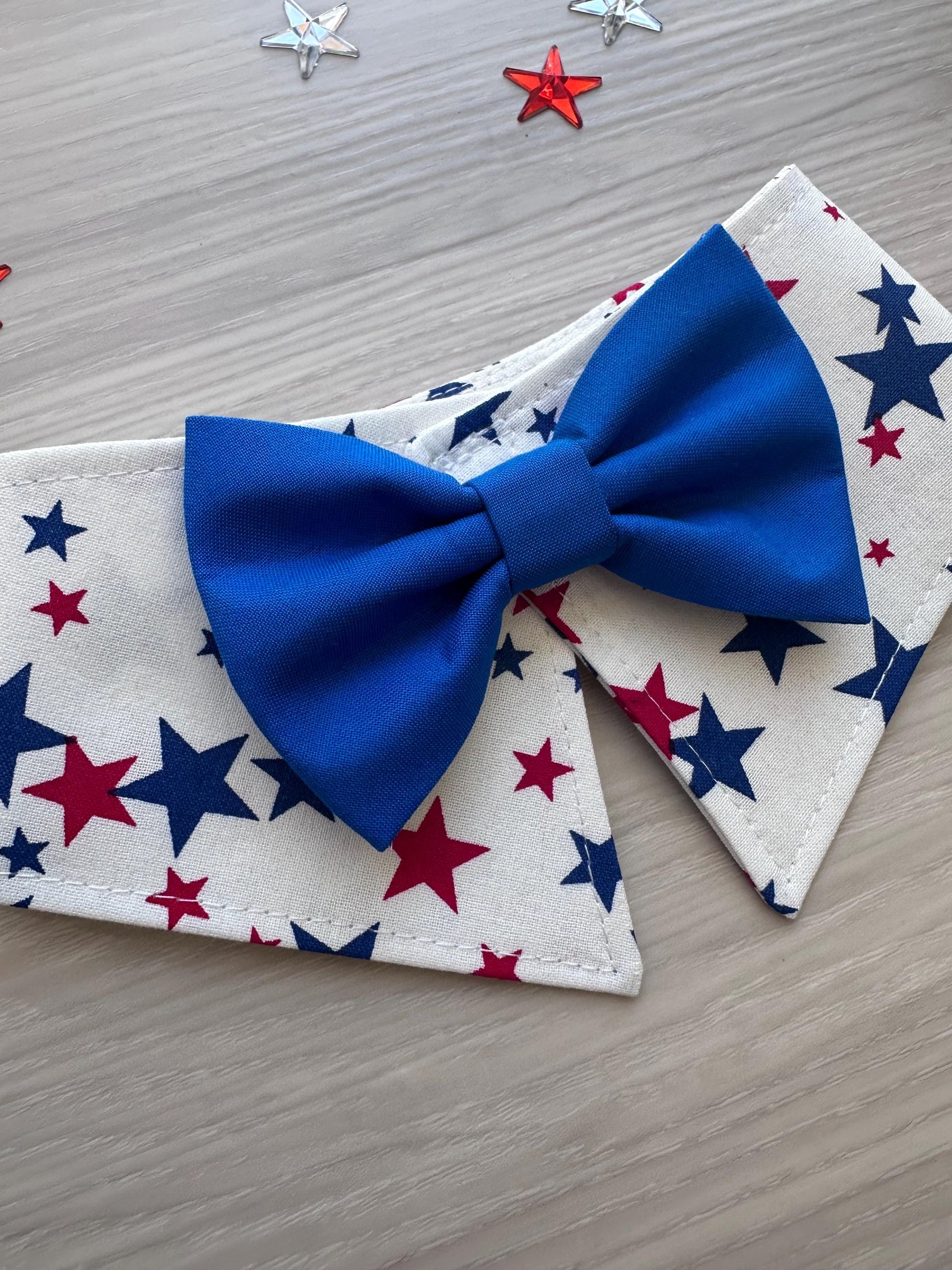 Patriotic Dog Collar Bandana, 4th of July Pet Bandana, USA Scarf, Independence Day Dog Gift, American pet Bandana, Tuxedo for dogs and cats