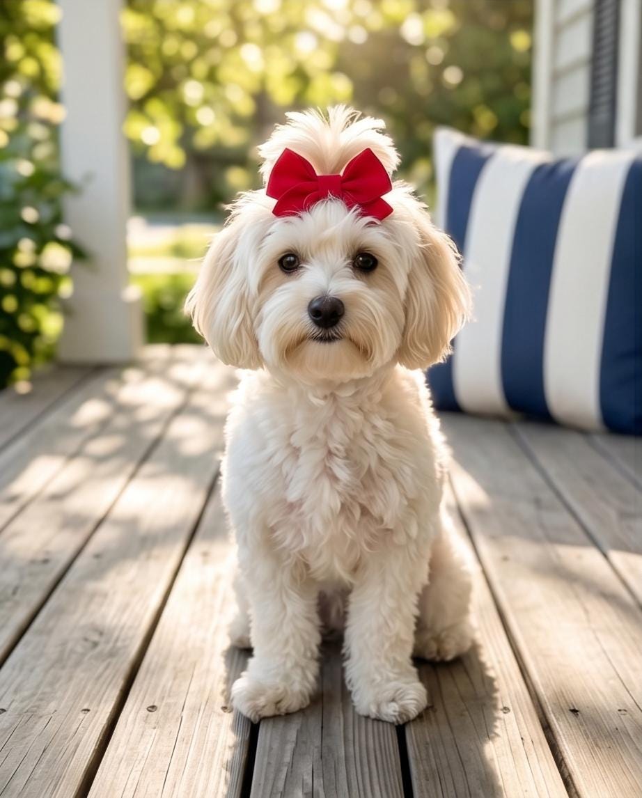4th of July Dog Bowtie for Girl, Patriotic Pet Bow Tie, Red White Blue Puppy Accessory, Independence Day Dog Bandana Alternative
