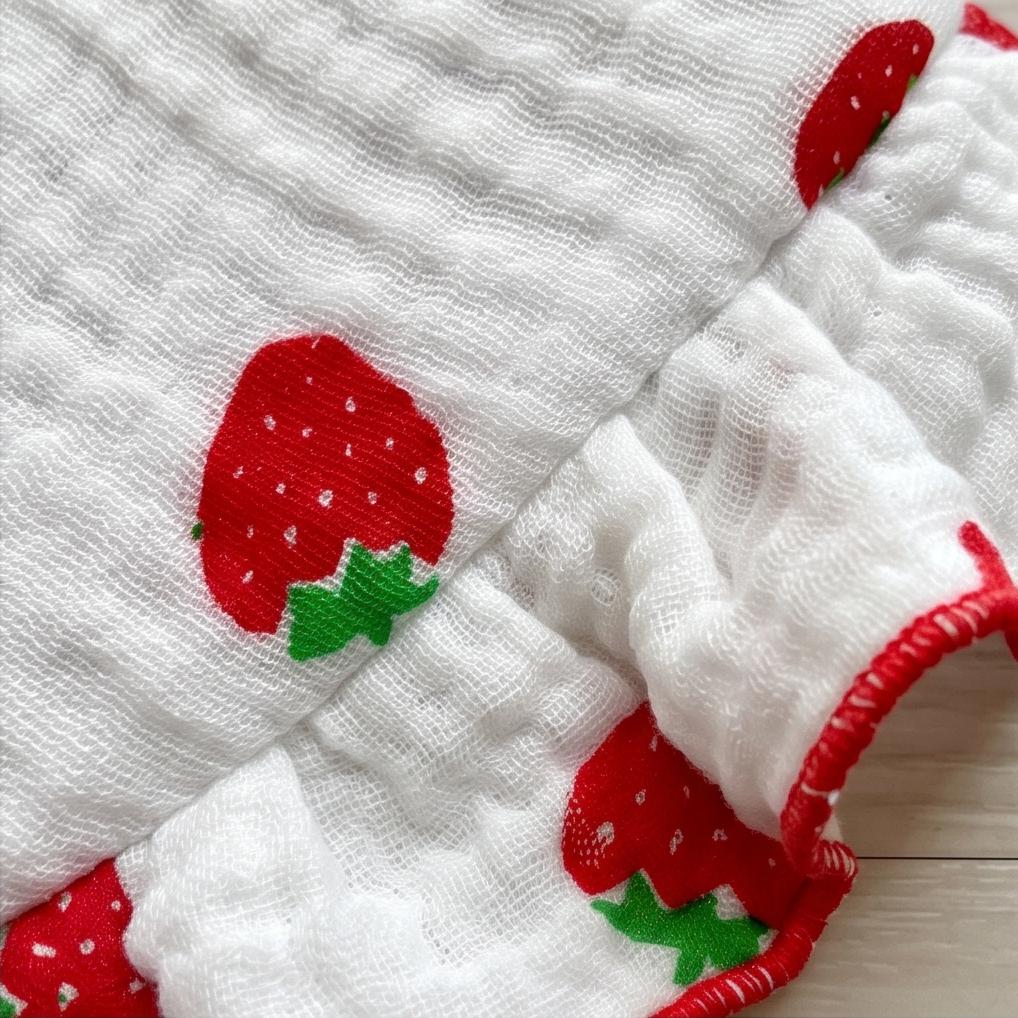 Strawberry Dog Bandana with Ruffles, Summer Berries pet scarf, perfect gift for summer for dogs, Girly bandanas and cats