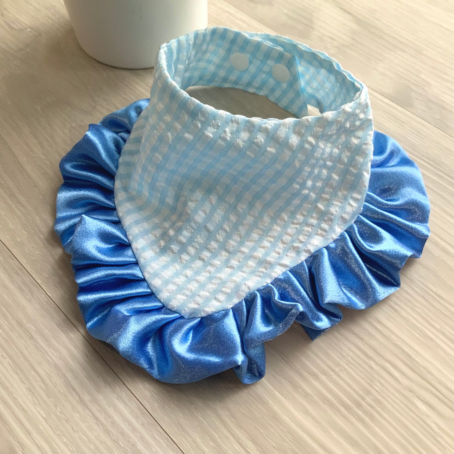 Blue Dog Bandana with Blue Ruffle