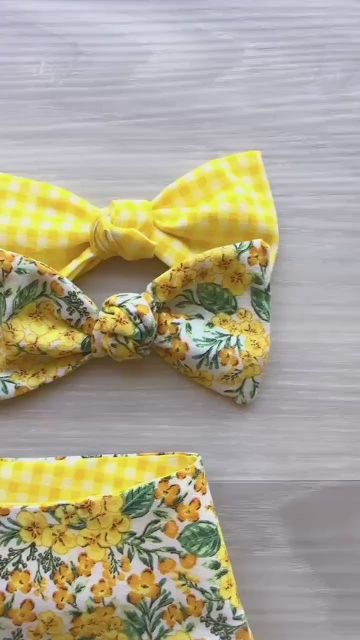 Floral Spring Dog Bandana with Ruffles, Snap Closure
