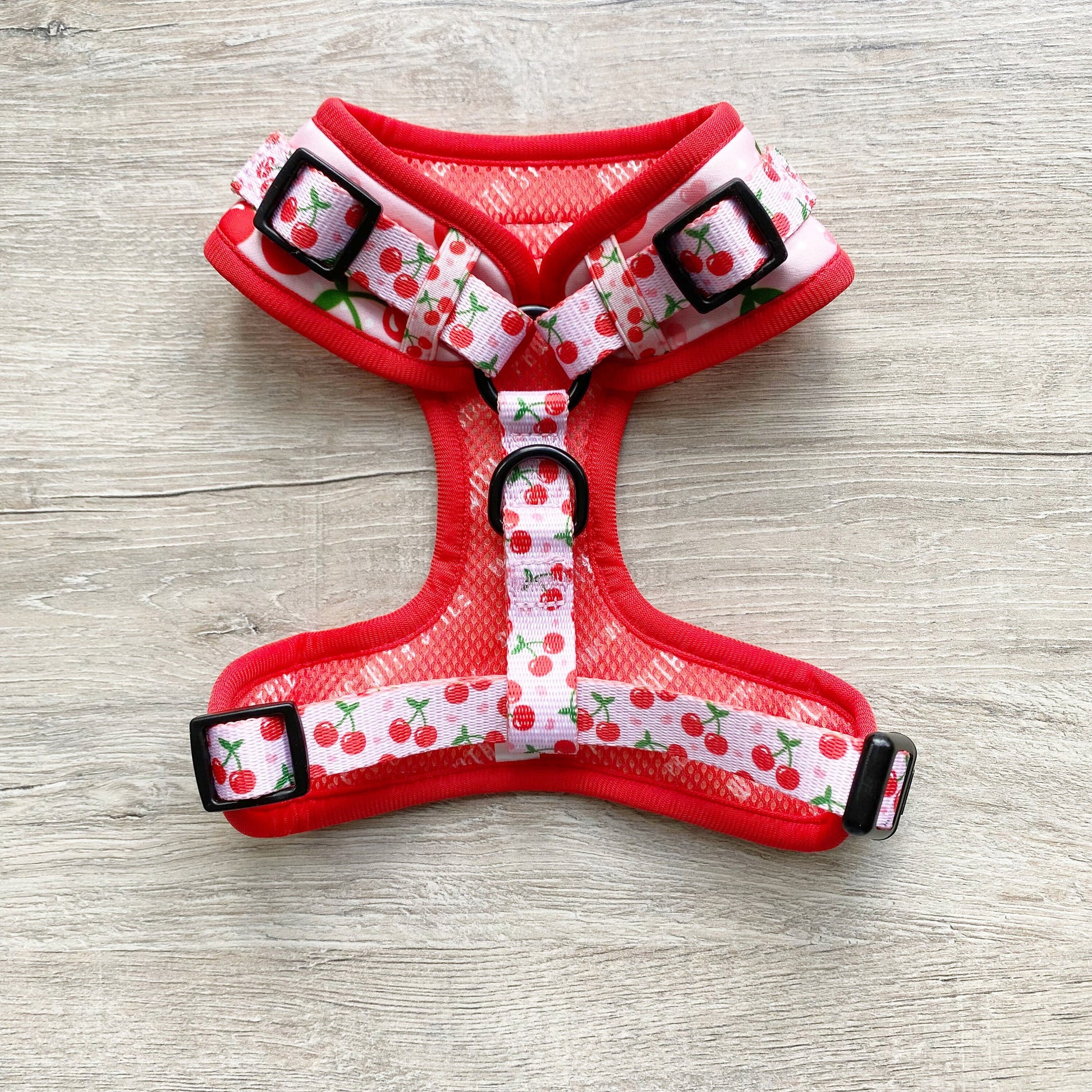 BUNDLE Set Cherry Adjustable Dog Harness