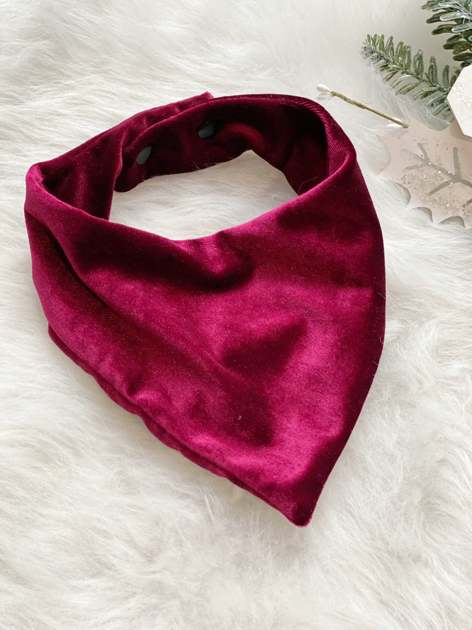 Velvet Burgundy Dog bandana