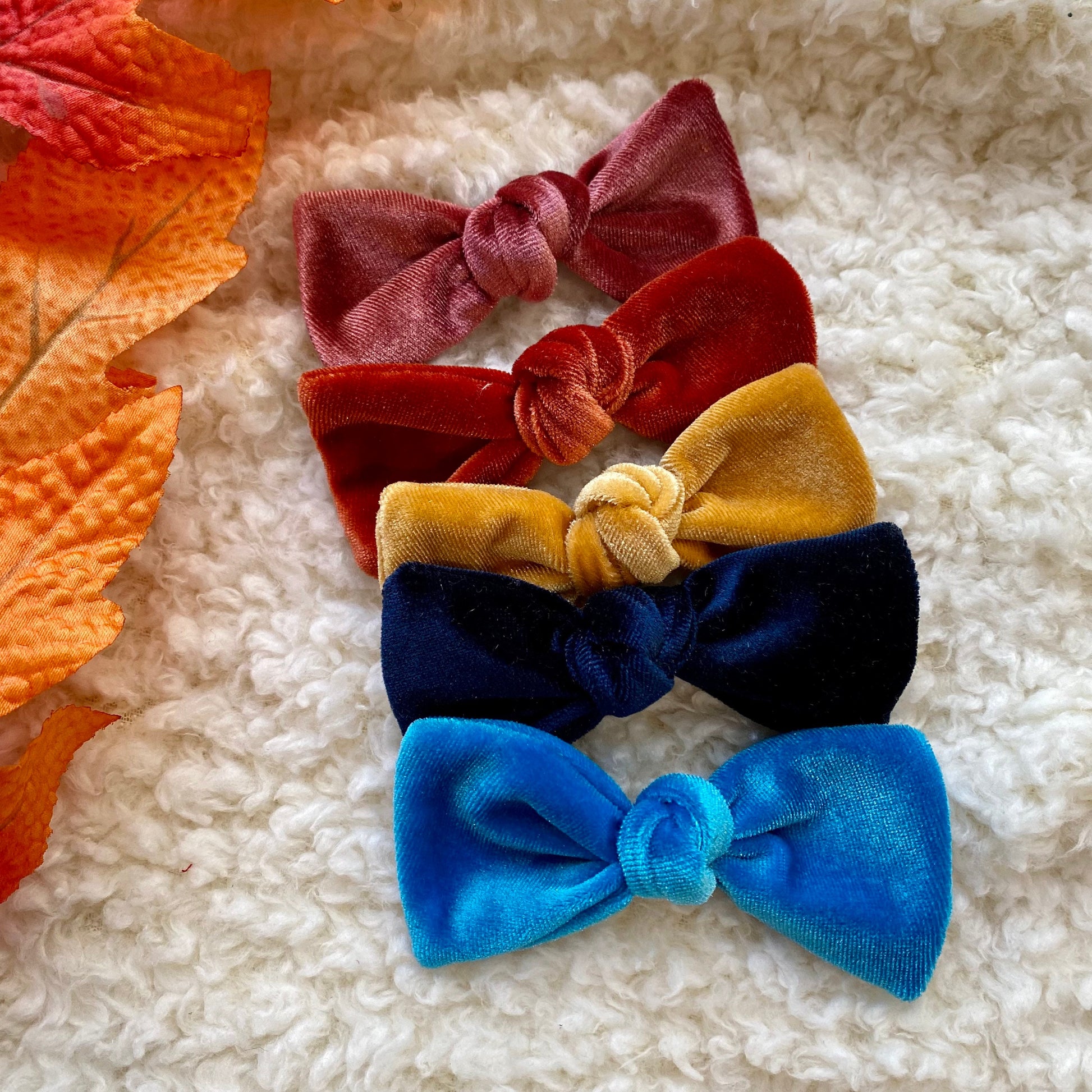 New! Velvet Dog hair bow, girl dog bow, hair clip for dogs, alligator clip, french barrette, fall hair bow, fall season colors