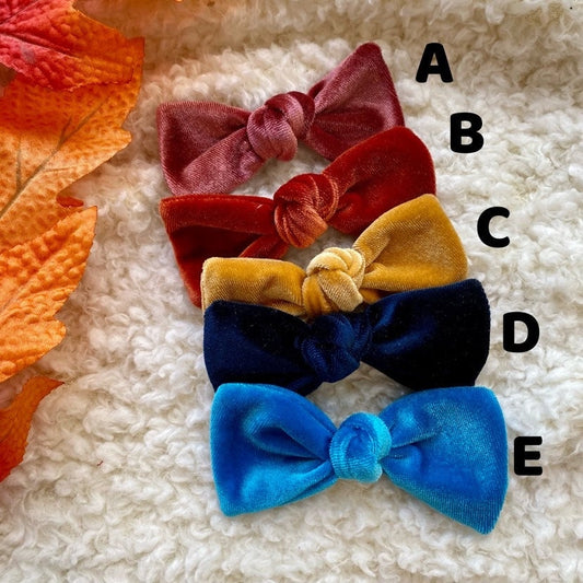 New! Velvet Dog hair bow, girl dog bow, hair clip for dogs, alligator clip, french barrette, fall hair bow, fall season colors